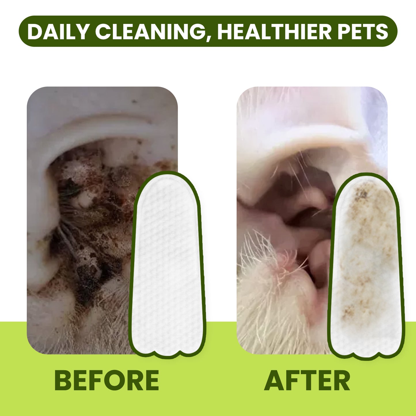 PawSono PET EAR FINGER WIPES