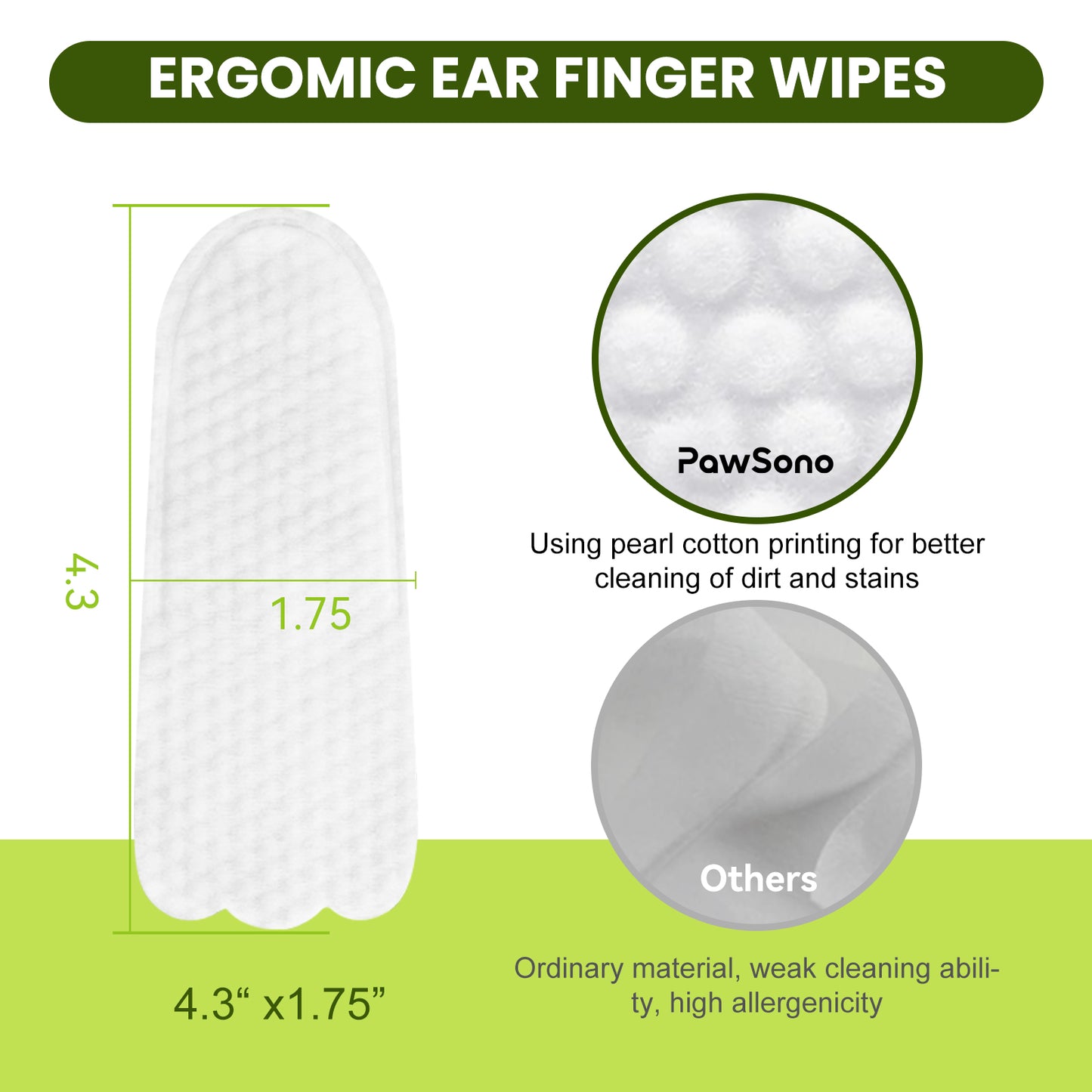 PawSono PET EAR FINGER WIPES