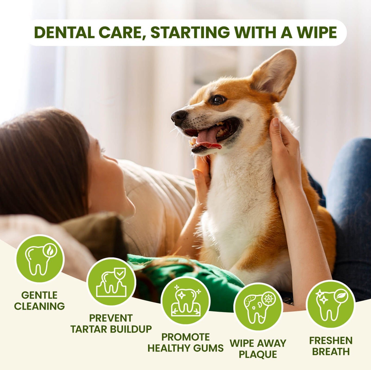 PawSono PET DENTAL FINGER WIPES