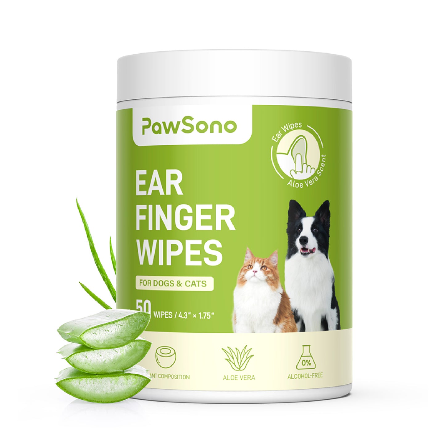 PawSono PET EAR FINGER WIPES