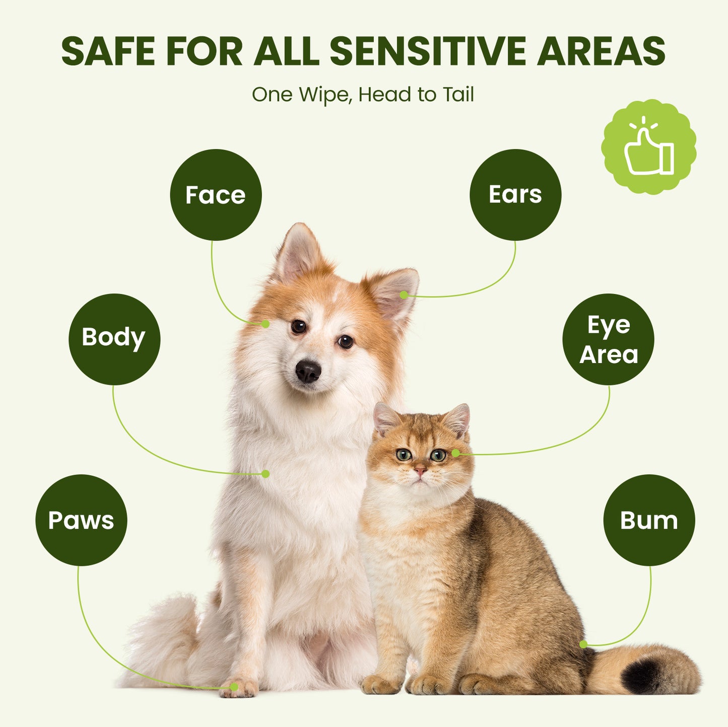 PawSono Hypoallergenic Pet Wipes for Dogs & Cats, Coconut Scented, 100 Count