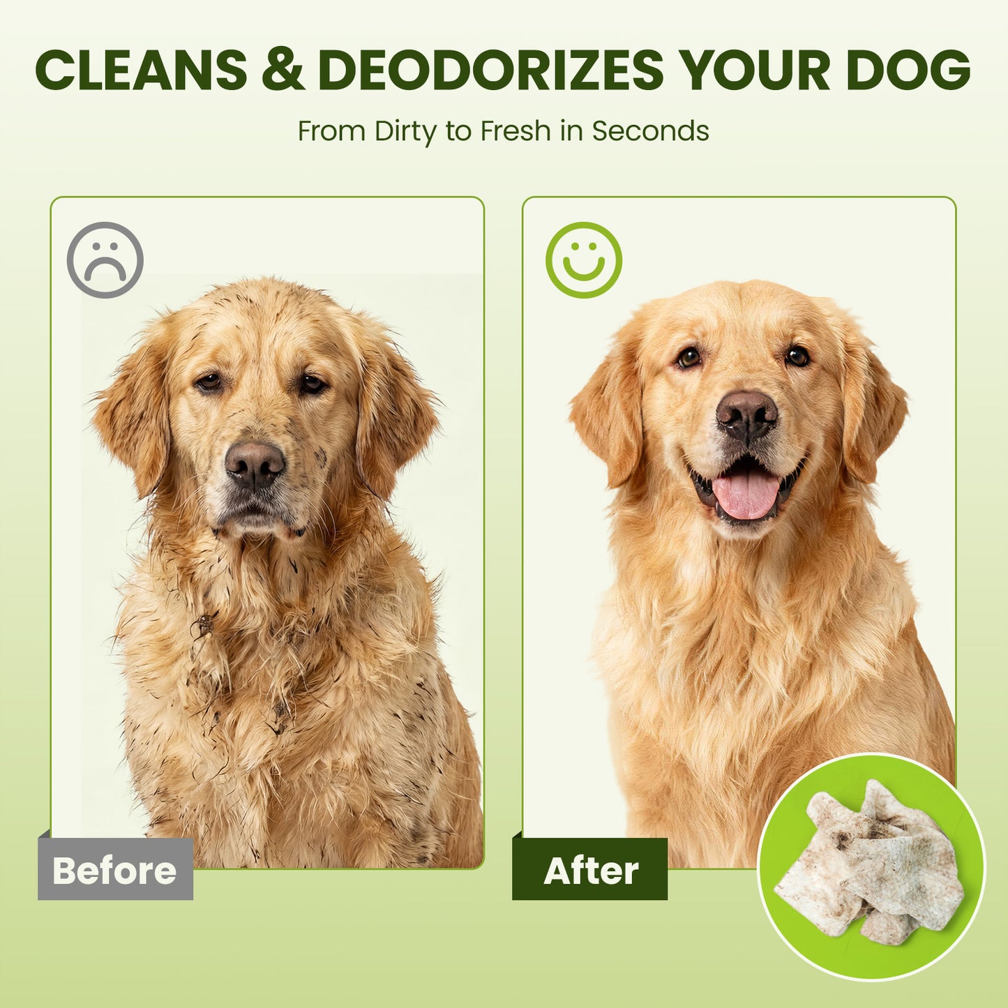 PawSono Hypoallergenic Pet Wipes for Dogs & Cats, Coconut Scented, 100 Count