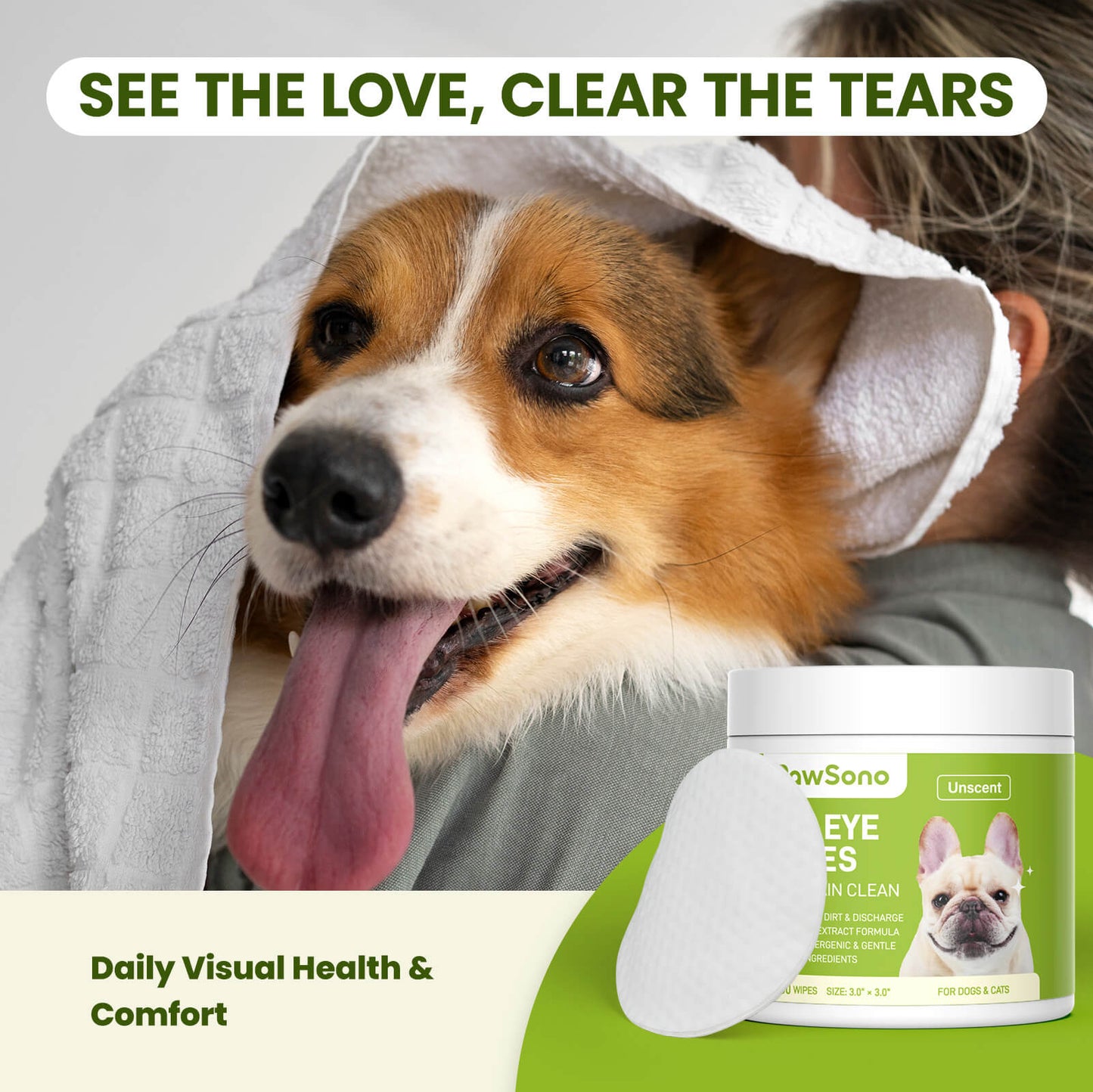 PawSono PET EYE WIPES