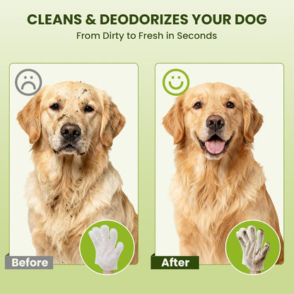 PawSono Pet Cleaning Deodorizing Glove Wipes