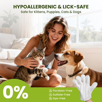 PawSono Pet Cleaning Deodorizing Glove Wipes