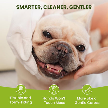 PawSono Pet Cleaning Deodorizing Glove Wipes